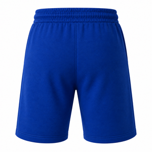 Shorts de sport décontractés bleus unis pour hommes avec cordon de serrage et imprimé numéro 10, avec poches, motif uni, pour la gym et la course à pied - Product Image 4