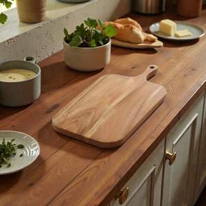 Tabla de Cortar de Madera de Primera Calidad, 1.3 cm de Grosor, Diseño Duradero, Fácil de Limpiar, No Tóxica, Apta para Lavavajillas, Forma Rectangular para - Product Image 5