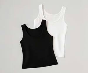 EVERGREEN Crew Neck Tank <b>Top</b> for Women Summer Streetwear Stylish Printed 100% Cotton Eco-Friendly Breathable <b>Feather</b> Knit - Product Image 3