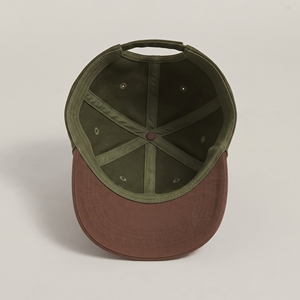 Gorra de Béisbol Unisex de 6 Paneles, Verde Oliva con Visera Marrón, Tela de Sarga, Ajuste Ajustable, Estilo Casual, Uso en las Cuatro Estaciones, Logotipo Personalizado - Product Image 5
