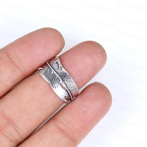 Handmade Adjustable Boho <b>Statement</b> Band Tribal Engraved Minimalist Jewelry Ethnic Fashion <b>Ring</b> Nature Inspired Artisan Gift - Product Image 5