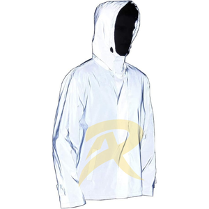<b>High</b> <b>Visibility</b> Reflective Hooded Windbreaker Unisex Outdoor <b>Running</b> <b>Jacket</b> with Pocket Low MOQ - Product Image 3