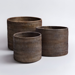 Maceta de ratán estilo vintage para plantas, soporte para flores, accesorios para el hogar y jardín, precio de fábrica - Product Image 5