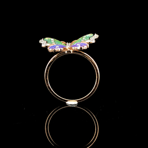 Elegante anillo de diamantes naturales de 14 quilates, color EF, corte brillante redondo, 0.24 ct, claridad VVS VS, joyería fina, anillo de compromiso para mujer. - Product Image 3