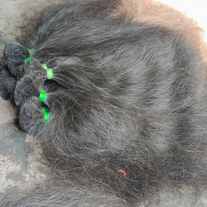 Extensions de cheveux vierges gris indien 100g chacune, double trame machine, toutes couleurs, à tisser - Product Image 6