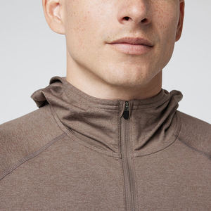 Sweat à capuche mi-zippé premium pour homme, effet dégradé, extensible dans les 4 sens, ultra doux, respirant, séchage rapide, en coton personnalisé, idéal pour le sport et les activités actives - Product Image 6