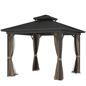 Gazebo in Stile Antico Cinese Eclettico per Giardino e Cortile, Impermeabile, con Telaio Bioclimatico Rivestito per Barbecue - Product Image 2