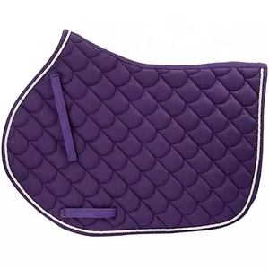 Tapis de selle antidérapant et respirant en gel avec logo personnalisé, style équestre western, coque en coton - Équipement équestre en gros, faible MOQ - Product Image 3