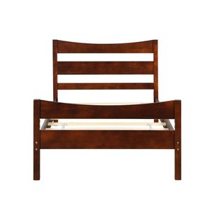 Letto a piattaforma in legno stile rustico, misura Twin, con testiera e pediera, realizzato a mano, mobili rustici - Product Image 5