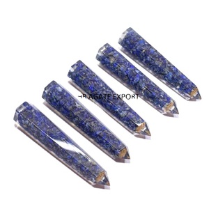 Vente en gros prix d'usine de pyramide d'ange en agate naturelle pierres précieuses baguettes de guérison Chakra orgone orgonite mascotte d'amour Feng Shui - Product Image 6