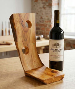 Support de rangement pour bouteilles de vin en bois artisanal, porte-bouteilles, décoration pour la maison, bar, cuisine, salle à manger, restaurant, hôtel, vente en gros - Product Image 2
