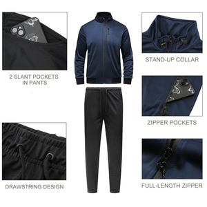 Chándal Deportivo para Hombre con Cierre y Cuello Alto, Diseño Moderno, Ligero, Transpirable, para Correr y Hacer Ejercicio - Product Image 6