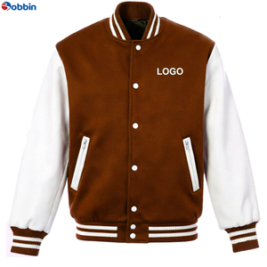 Varsity Jacket OEM Design Breathable Windproof <b>Top</b> Quality Men Embroidery Patch Uniform Men's College Baseball Jacket for Unisex - Product Image 1