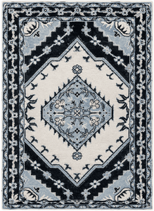 Alfombra de Lana con Diseño de Medallón Clásico, Estilo Vintage, Hecha a Mano, Color Rojo Óxido, Dorado y Crema, con Base de Goma Antideslizante, 2026 - Product Image 2