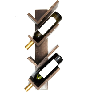 Soporte de Madera para Botellas de Vino, Estilo Rústico, Madera Maciza, Reutilizable, Personalizable, en Oferta - Product Image 1