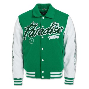 Blouson universitaire personnalisé pour homme à col montant, coupe ample et décontractée en polyester, service OEM, style baseball pour homme - Product Image 1