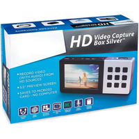 HD Video Yakalama Kutusu Gümüş, 1080P 60FPS Kaydedici, 3,5" LCD, 3000mAh Pil, MicroSD MP4 Kayıt, Genel