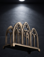 Porte-serviettes en métal au design d'arche de cathédrale gothique, finition texturée, pour cuisine et salle à manger, commande en gros
