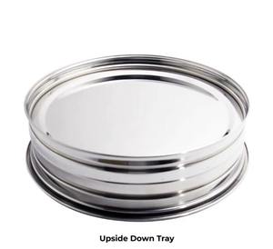 Premium Stainless Steel Deluxe Holy Communion Tray 33 Cups Center Bread <b>Plate</b> Stable Bottom <b>Ring</b> No Lid Durable Dishwasher Safe - Product Image 4