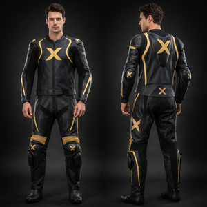 All Brands Custom Made CE Standards Track/<b>Road</b> Racing Suit Long Sleeved Unisex Heavy Duty Leather CE Protector Summer Waterproof - Product Image 1