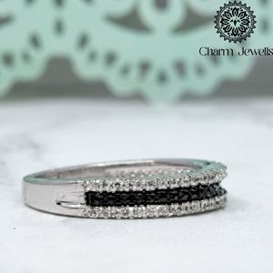 Bague Éternité en Moissanite Charm Jewels, Argent 925, Sertissage à Griffes Classique pour Femme, Certifiée IGI, 3g, Usage Quotidien - Product Image 2