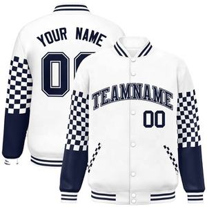 Blouson universitaire réversible et imperméable pour hommes adultes, personnalisé avec logo imprimé sur le devant et col montant, éco-responsable, collection 2026 - Product Image 1