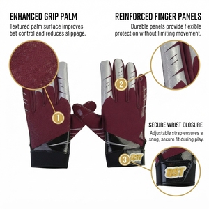 Gants de football pour hommes adultes, performance optimale pour les receveurs, couleur personnalisable, imperméables, protection UV, poignet réglable, hiver - Product Image 3