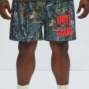 Shorts en jean décontractés pour homme, coupe droite, style streetwear d'été, personnalisés, baggy, effet usé, délavé foncé, 100% coton, taille élastique - Product Image 5