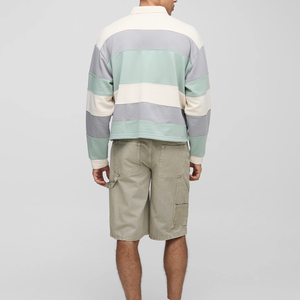 Nueva Camiseta de Rugby Casual para Hombre 2026, Transpirable, de Manga Larga, 100% Algodón de Alta Calidad, Logotipo Personalizado en la Parte Delantera, OEM - Product Image 4