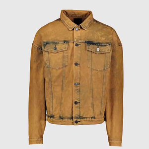 Chaqueta de Mezclilla Urbana para Hombre en Color Sólido, Prenda Exterior Premium, Fabricación en Masa, Chaqueta de Mezclilla de Alto Rendimiento para Hombre - Product Image 1