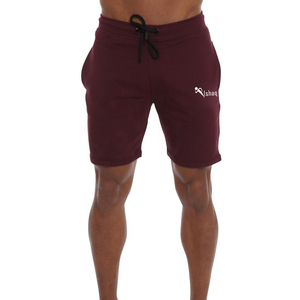 Shorts de jogging de haute qualité en coton pour hommes, décontractés, longueur genou, séchage rapide, avec cordon de serrage, style streetwear, rouge - Product Image 3