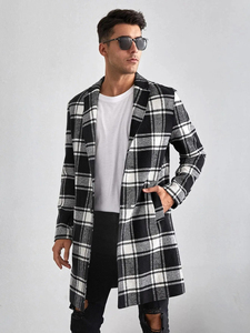 Abrigo Largo de Lana Vintage para Hombre, Clásico de Invierno, Diseño de Logotipo Personalizado de Fábrica OEM, Abrigo de Algodón Auténtico - Product Image 6