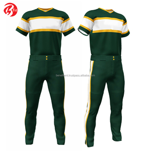 Vêtements de sport en gros uniforme de baseball pour jeunes à vendre avec uniforme de softball chemise et pantalon de couleur verte par Benefit Enterprises - Product Image 4