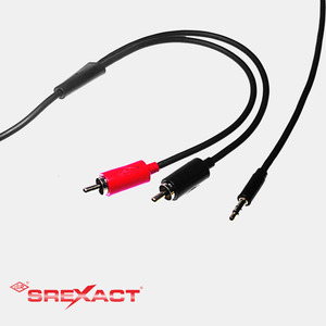 สายสัญญาณเสียง SREXACT แบบสเตอริโอ 3.5 มม. ต่อกับปลั๊ก RCA 2 ขั้ว แบบสายคู่บิดเกลียวหุ้มฉนวนพร้อมตัวนำทองแดงเปลือยและปลอกหุ้ม PVC - Product Image 2