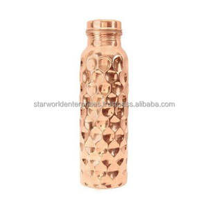 100% pur cuivre Gym bouteille d'eau indien imprimé voyage et Sport verres Dirking bouteille d'eau fabriqué en Inde - Product Image 2