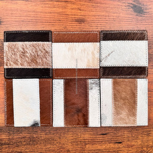 Sous-verres carrés en cuir de vachette de qualité supérieure, sous-verres en cuir avec poils, sets de dessous-de-plat, cadeaux de fête, ensemble de sous-verres en cuir, cadeaux pour la nouvelle maison - Product Image 4