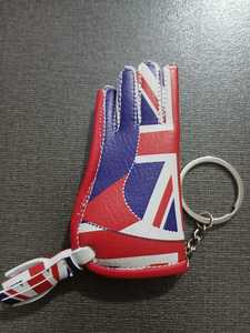 Country Falg Printed <b>Keyrings</b> with Heavy Chain and <b>Ring</b> Glove Key Chains - Product Image 4