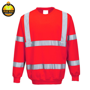 Sudaderas de Forro Polar al por Mayor para Hombre, con Franjas Reflectantes de Seguridad y Visibilidad, Ropa de Trabajo, Sudadera Personalizada - Product Image 4