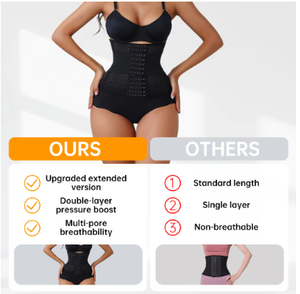 Nuevo Faja Reductora de Cintura Ajustable y Personalizable para Mujer, con Doble Cinturón, Corsé de Neopreno con Cremallera, Cincher para Entrenamiento y Control Abdominal, Soporte para Espalda - Product Image 5