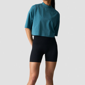 Camiseta de Manga Corta para Mujer, Talla Grande, Corte Ajustado, Cuello Redondo, 100% Poliéster, Manga con Vuelo, Personalizada, Nueva Colección de Verano - Product Image 3
