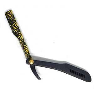 มีดโกนตรงคุณภาพสูงสำหรับโกนหนวดพร้อมด้ามจับพลาสติก - Product Image 4