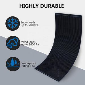 Panneaux de silicium monocristallins de module PV flexible de <span class=keywords><strong>panneau</strong></span> <span class=keywords><strong>solaire</strong></span> de 156W 31.2V sur mesure <span class=keywords><strong>pour</strong></span> le système de batterie de toit de <span class=keywords><strong>Van</strong></span> - Product Image 3