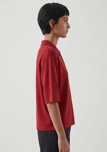เสื้อโปโลผู้หญิงทรงหลวม แขนสั้น สไตล์สตรีทแฟชั่นฤดูร้อน เสื้อโปโลไหล่ตกสำหรับผู้หญิง - Product Image 2