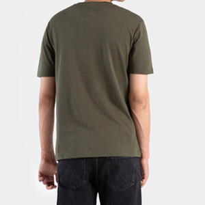 T-shirt pour homme gris clair à col en V, 100% coton, col rond, manches courtes, uni, surdimensionné, t-shirt d'été pour homme - Product Image 4