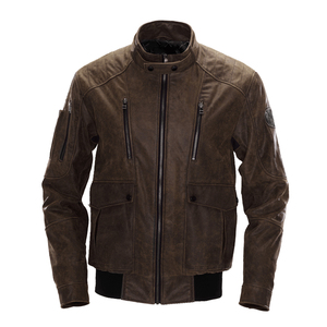 Veste de moto d'hiver tendance en cuir véritable imperméable et coupe-vent pour homme, taille plus, fermeture éclair, coupe ajustée, qualité supérieure - Product Image 2