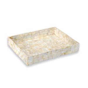 Luxury Handmade Mother Of Pearl Serving Tray With Elegant <b>Mosaic</b> Inlay For Premium Dining And Decorative Display - Product Image 5