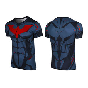 Rashguard UFC BJJ imprimé extensible 4 directions, pour No-Gi Jiu-Jitsu et grappling, durable, respirant, séchage rapide, anti-UV, manches courtes ajustées, personnalisable - Product Image 1