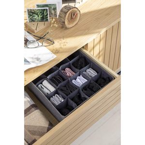 MA60 Cloth <b>Drawer</b> Organiser with 16 Compartments Underwear and Socks <b>Storage</b> Box Fabric <b>Drawer</b> Dividers <b>for</b> Organising Bedroom - Product Image 5