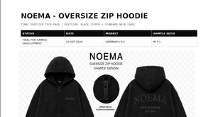 เสื้อฮู้ดดี้ NOEMA ดีไซน์โอเวอร์ไซส์ 5 ขนาดสั่งทำพิเศษ - Product Image 1