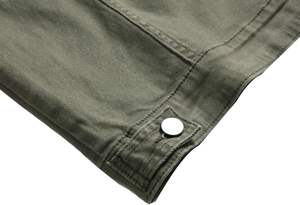 Veste en jean slim pour homme OEM, veste décontractée d'hiver, col montant, logo sur le devant, streetwear, veste boutonnée - Product Image 3